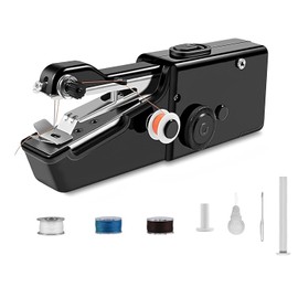 Sewing Machine for beginners, Handheld Sewing Machine, Cordless Electric Stitching with Accessories, Suitable Clothing, Denim, Curtains, Leather and DIY