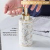 Nuscen White Soap Dispenser,330ml Hand Wash Dispenser, Square Ceramic Hand