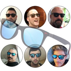 Perfectmiaoxuan Polarized Sunglasses, For Driving, UV 400, UV Protection, Sports, Bicycle, Biking, Fishing, Climbing, Sunglasses for men, black+blue