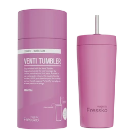 Fressko Ceramic Lined Tumbler with Titanium Straw - Venti 20oz, Denim