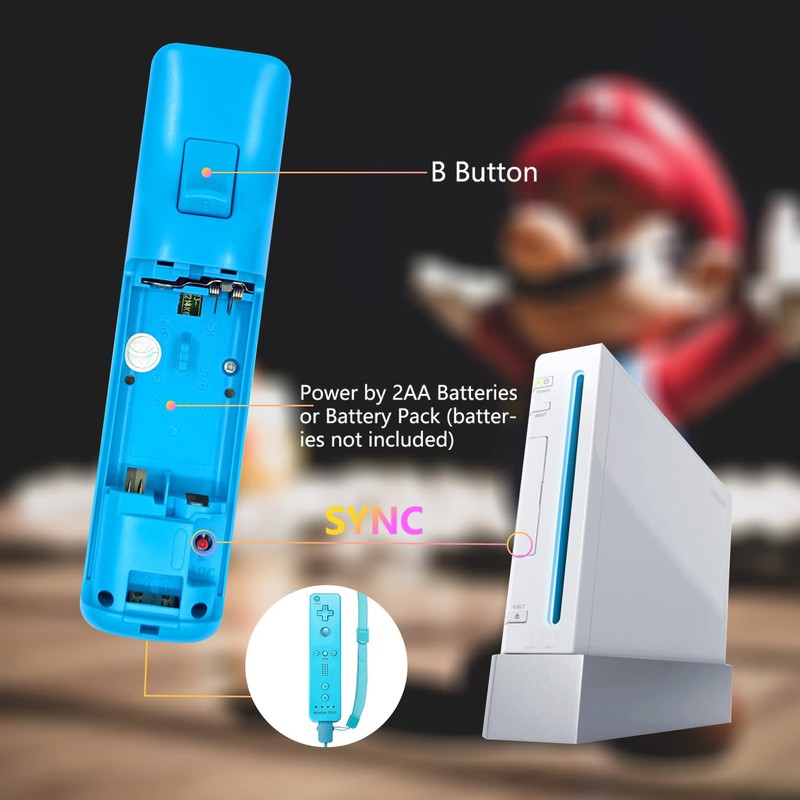 Controller for Wii, Remote Controller for Wii with Silicone Case