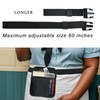 Ulifebetter Server Waist Pouch, 24.8-59in Black Server Apron Short Canvas