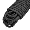 sourcing map Polypropylene Rope Braid Cord 12M/39.4ft 1/4" Black for