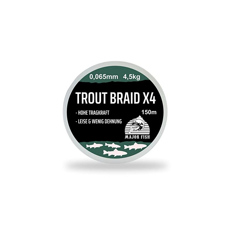 Major Fish Trout Braid 4-Way Braided Line Trout Ultralight 150