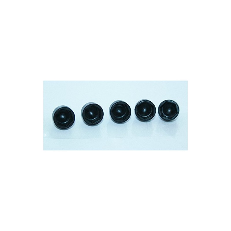 M6-10mm 20 PCS Black Plastic Dome Hex Head Bolt Nut