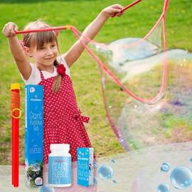 Atlasonix Giant Bubble Wand, Giant Bubble Maker, Big Bubble Wand, Large Bubble Wand, Bubble Sticks, Outdoor Toys for Kids, Bubble Kit, Wands & Bubble Mix for Making 2 Gallons of Bubble Solution