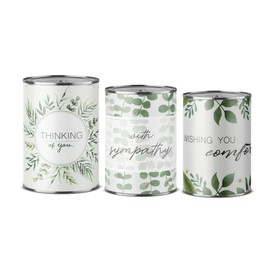 CAN-O-GRAMS Fillable Sympathy Gift Canister Set (Sympathy Cans) Fill With Goodies To Cheer Someone Up, Family, Friends Or Events - Gift Box Replacement Can For Presents, Money, Gift cards, Candy
