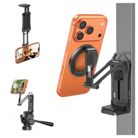OMOTON TP02-Pro Smartphone Tripod, Smartphone Stand, Magsafe Compatible, Mini Tripod, Foldable, Double-Sided Magnet, 360° Rotation
