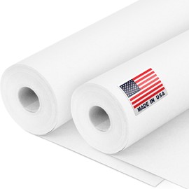 Paclord 12" x 1200" (100 ft) White Kraft Paper Roll (Value Pack of 2), 45 lbs Thickness, Made in USA Colored Kraft Paper for School, Bulletin Board - Odorless, Non-Toxic, Safe for Kids