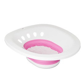 Pink Sitz Bath Kit for Hemorrhoids & Postpartum Care - Collapsible, Wide Seat, Deeper Bowl, Easy to Store