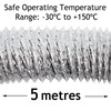 SPARES2GO 5m Aluminium Flexible Vent Hose Exhaust Pipe for Bush
