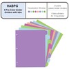 habgp 16Pcs/2 Set Binder Dividers with Tabs, 8 Color Tab