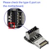 CERRXIAN 90 Degree USB Type E Adapter, Up Angle USB