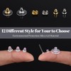 12 Styles Silicone Earring Backs for Studs/Droopy Ears/Heavy Earring, Clear