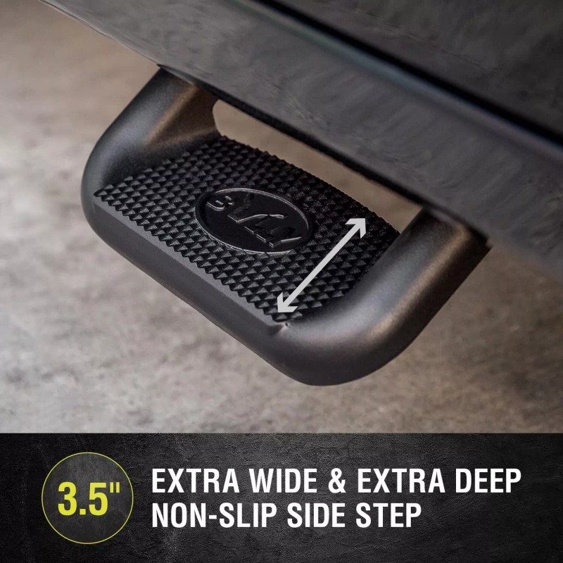 Bully Truck Black Powder Coated Hoop Side Step Set 2