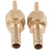 2pcs 4-8mm Brass Hose Barb Quick Release Pack Reducing Pipe