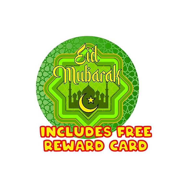 144 Eid Mubarak 30mm Glossy Reward Stickers