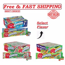 Rainbow Airheads Xtremes Sweetly Sour Candy, 2 oz (Bulk Pack of 18) - Select Flavor., - Rainbow Berry