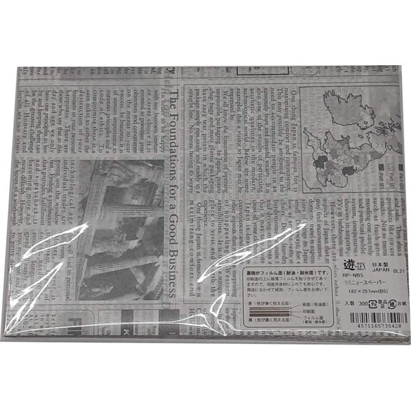 Artec RP-NB5 Lamy Paper News, 7.2 x 10.1 inches (182 x 257 mm) (B5), 300 Sheets, White