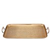 Old Dutch "Tangier" Champagne Tone Etched Tray, 19" x 10.25"