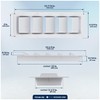 Five Oceans 5-Slotted Louvered Ventilators, 13-1/4-Inch x 4-3/4-Inch, White ABS