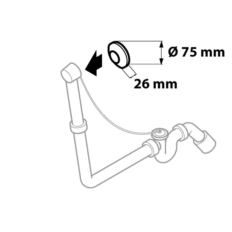 Rosette for Bath Overflow Acrylic