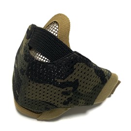 Airsoft Mesh Face Guard Compatible Fashion Cover Mesh Fabric Mouth Face Mask Cover Reversible Airsoft Equipment [type03] Black Multicam/OD Color