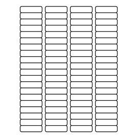 tabbies Laser/Inkjet Label Sheets, Blank White, Labels are 1-3/4"W x 1/2"H, 80 Labels/Sheet, 8,000 Labels/Pack, Avery #5167 Compatible (40150)