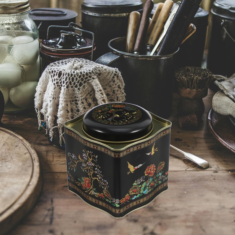 PRETYZOOM Cookie Tin Tinplate Square Cans Tin Containers with Lids