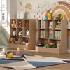 DINZI LVJ Toy Storage Organizer, Kids Bookshelf, Wood Toy Storage