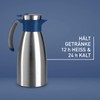 Emsa Soft Grip N4120100 Insulated Jug, 1 Litre, Stainless Steel,