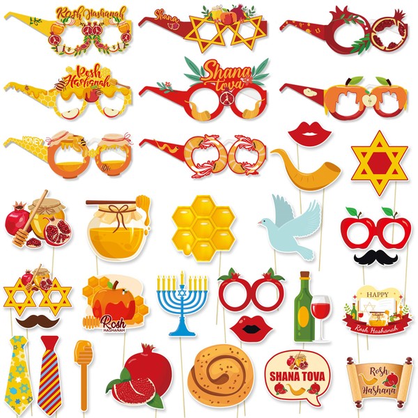 Rosh Hashanah Photo Booth Props Party Supplies - Funny Rosh