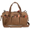 Heavy Duty 18-Inch Tool Bag with 12 Pockets, Large Zippered