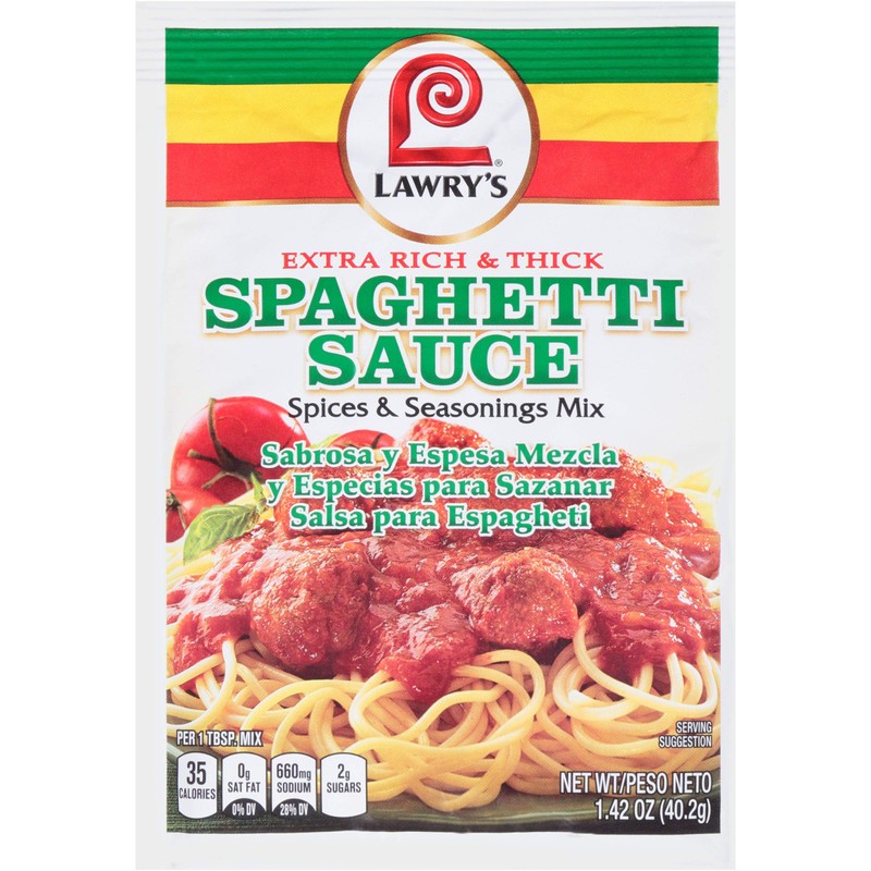 Lawry's Extra Rich & Thick Spaghetti Sauce Spices & Seasonings