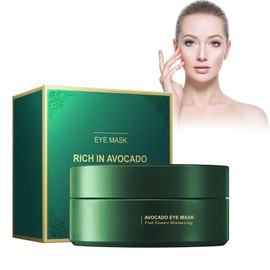 Hppsctink 60 pieces eye mask, avocado eye mask, moisturising eye mask, reduces swelling, fatigue and dark circles under the eyes, eye cream