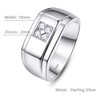 Bonlavie Mens Wedding Rings Anniversary Band 925 Sterling Silver Round