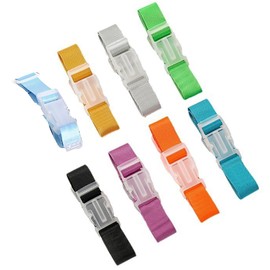 Luggage Backpack Straps, 8 Pcs Random Color 1 Inch x 12 Inch Adjustable Luggage Backpack Buckle for Attachment Travel Accessories (8)