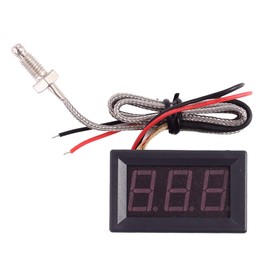 High Precision Thermometer, Industrial Thermometer, High Temperature LED Display with Thermocouple K Type, M6 Probe, DC 4.0V-28V