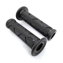 Bike Grip 22.2 Through-Type Handle Diameter φ22.2 for Motorcycles, Handle Grip, End Penetration (Black)