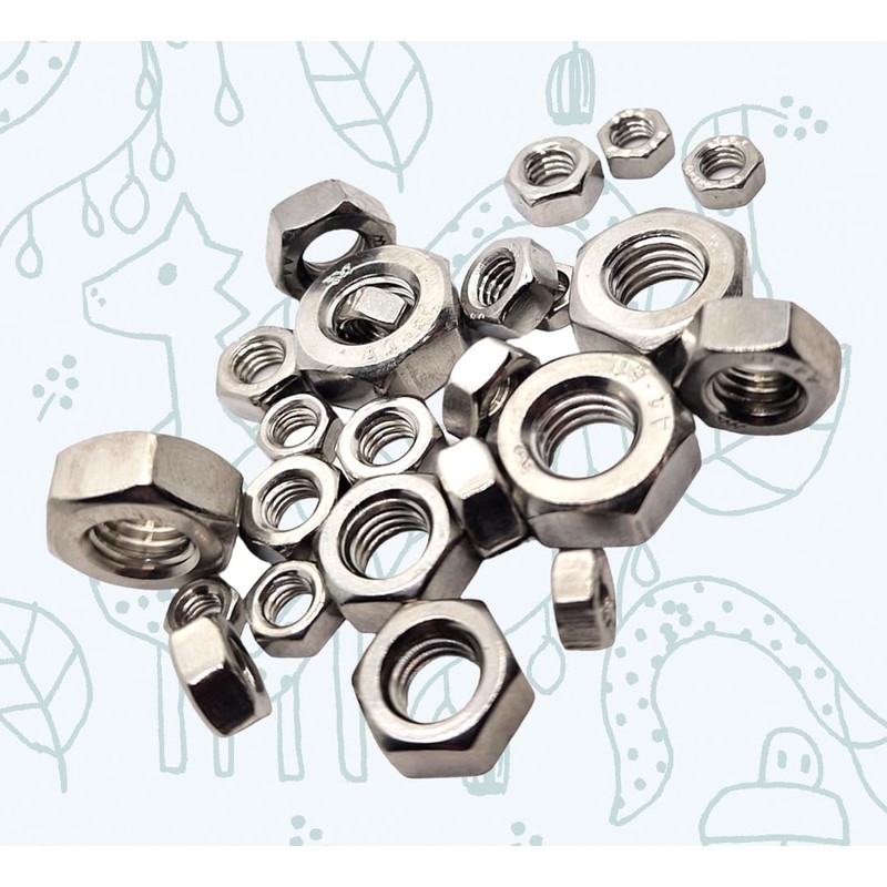 M5 Hex Nuts Marine Grade Style in A4 Stainless Steel