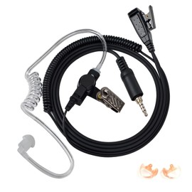 TWAYRDIO Standard for ICOM Earphone Microphone, Acoustic Tube Type, Income Headset with Small Size Earmold, 1 Pin Waterproof Jack DJ-P221L, DJ-DPS70, IC-4350, IC-4300, FT-270, FT-277, SR40, SR45,