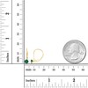 14K Yellow Gold 4mm Created Green Emerald May Birthstone Leverback