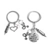 JOMSK Nurse Keychain, Stethoscope, Syringe, Love Heart Nurse Cap, Pendant