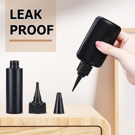 UMETASS Black Plastic Squeeze Dispensing Bottles Glue Bottle Light-proof Sealed Plastic Bottle With Caps, For DIY Crafts, Glue, Liquids (34oz 10 Ppack)