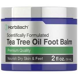 Horbäach Tea Tree Oil Foot Balm | 2 oz | Hidrata y nutre la piel y los pies secos | Formulado científicamente