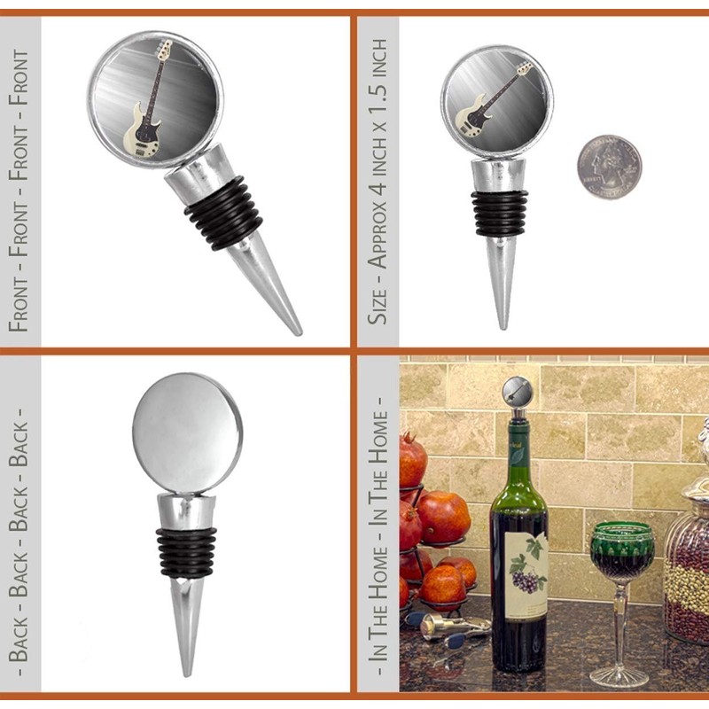 A Bass Guitar Wine Stopper