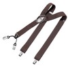 DonDon Men's Braces Extra Strong 3.5 cm Wide with 4