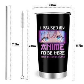 Anime Lover Gifts for Girls, Anime Gifts For Women, Anime Lover Stainless Steel Tumblers 20oz, Anime Merch, Japanese Gifts, Birthday Kawaii Gifts for Anime Lovers