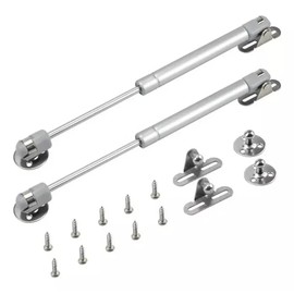 Amortiguador De Gas Para Puertas De Cocina, Pistones Hidráulicos para Armarios, Soporte Neumático Puertas de Gabinete y Muebles, Pistón Para Puerta Plegable, Paquete 2 Pzs (6, Kilogramos)