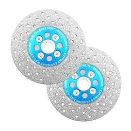 Diamond Granite Cutting Wheel,BRSCHNITT 2pcs 4-1/2 Inch 115mm Vacuum Brazed Angle Grinder Diamond Blade for Grinding Beveling Shaping Rounding Granite,Porcelain,Tile,Stone,Marble,Quartz